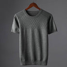 Winter Thick Style Round Neck Pullover Men's Elbow-sleeved Top Sweater