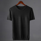 Winter Thick Style Round Neck Pullover Men's Elbow-sleeved Top Sweater