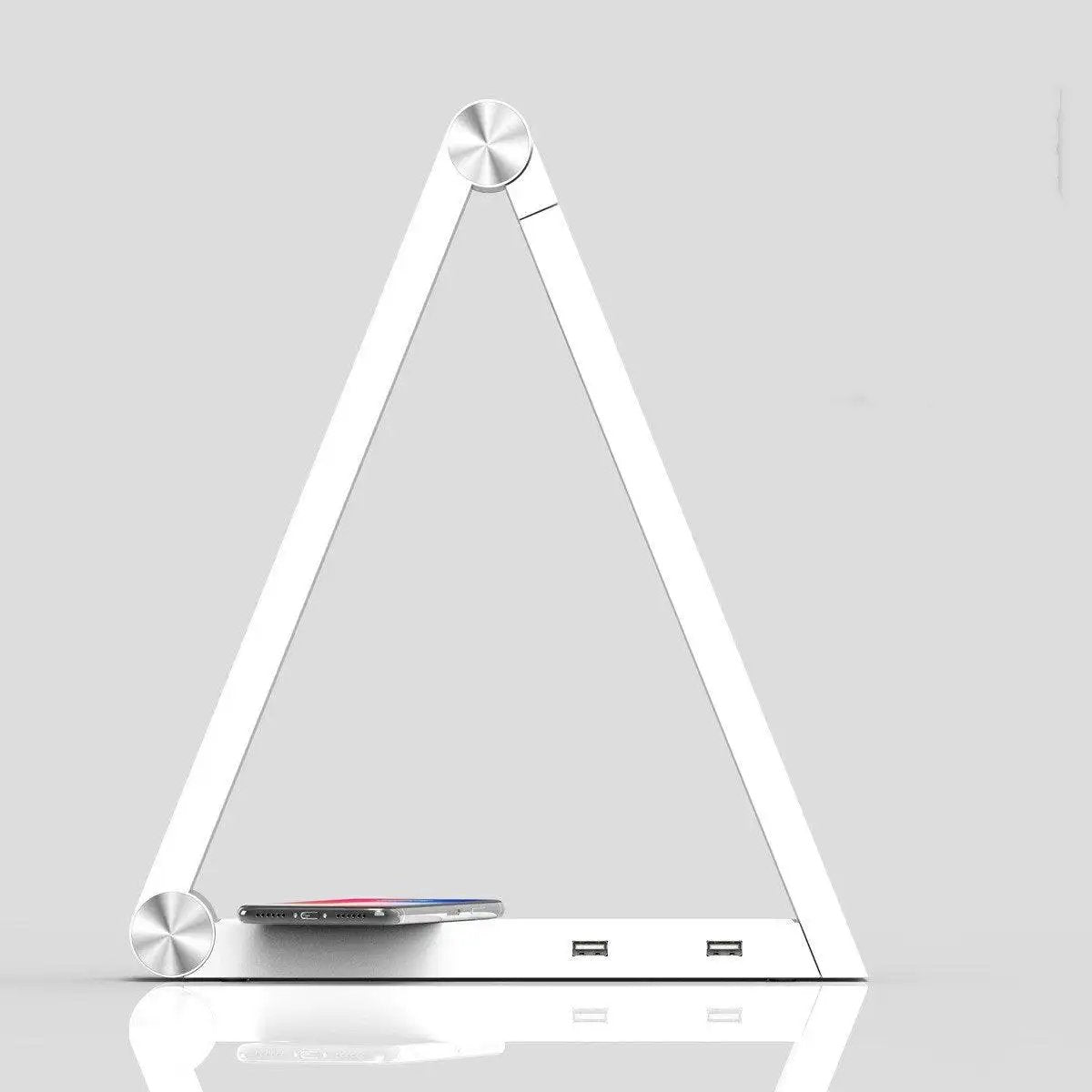 Wireless Charger: LED Desk Lamp, Rechargeable, Smart Home Art Light.