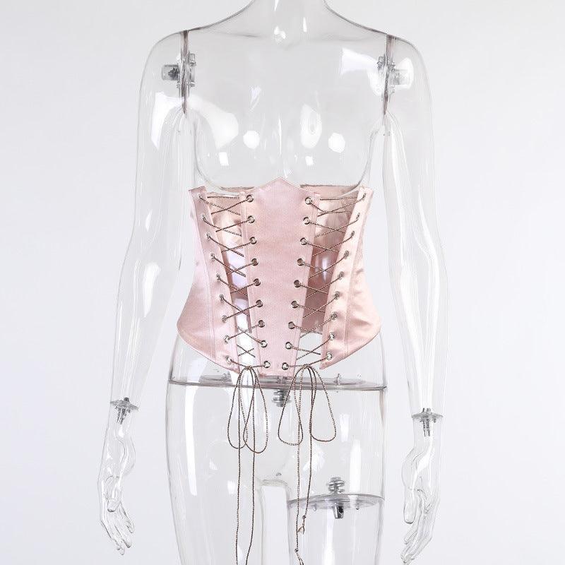 Women Curvy Slim Corset Underbust Corsets Top Vintage Hollow Out Waist Body Shaper Lace Up Heavy Duty Bustier Cincher Fashion