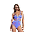 Women Summer Swimsuits Sexy Sleeveless One Piece Swimsuit Hollow Out Monokini Push Up Sheer Bikini Swimwear Beachwear S-XL