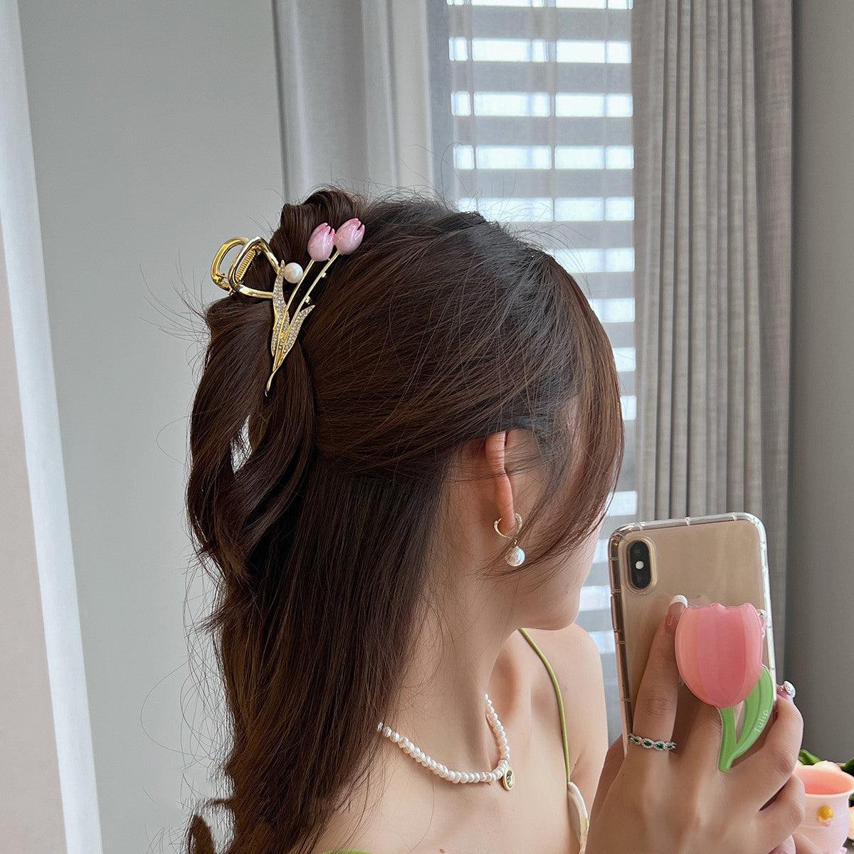 Women's Fashion Simple Tulip Flower-shaped Clips