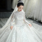 Women's Luxury Starry Sky Trail Bridal Dress