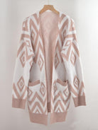 Women's Retro Diamond Mid-Length Cardigan