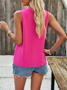 Women's new style casual solid color V-neck vest top