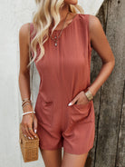 Women's new style casual solid color jumpsuit