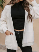 Women's suit collar long sleeve knitted jacket cardigan