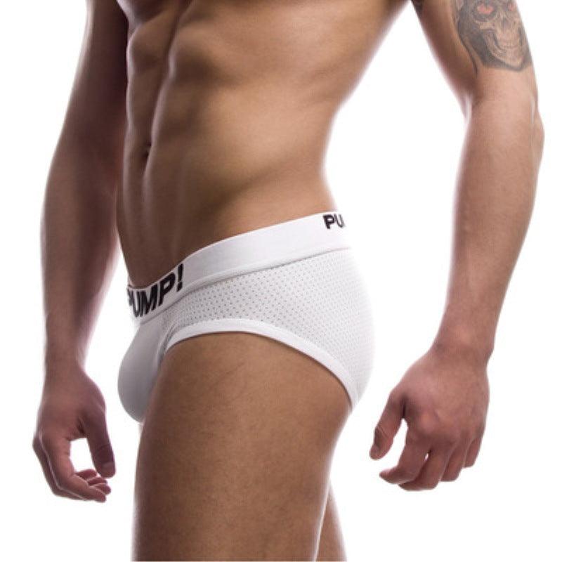 Black And White Briefs Men's Cotton Mesh Underwear - Bloomjay