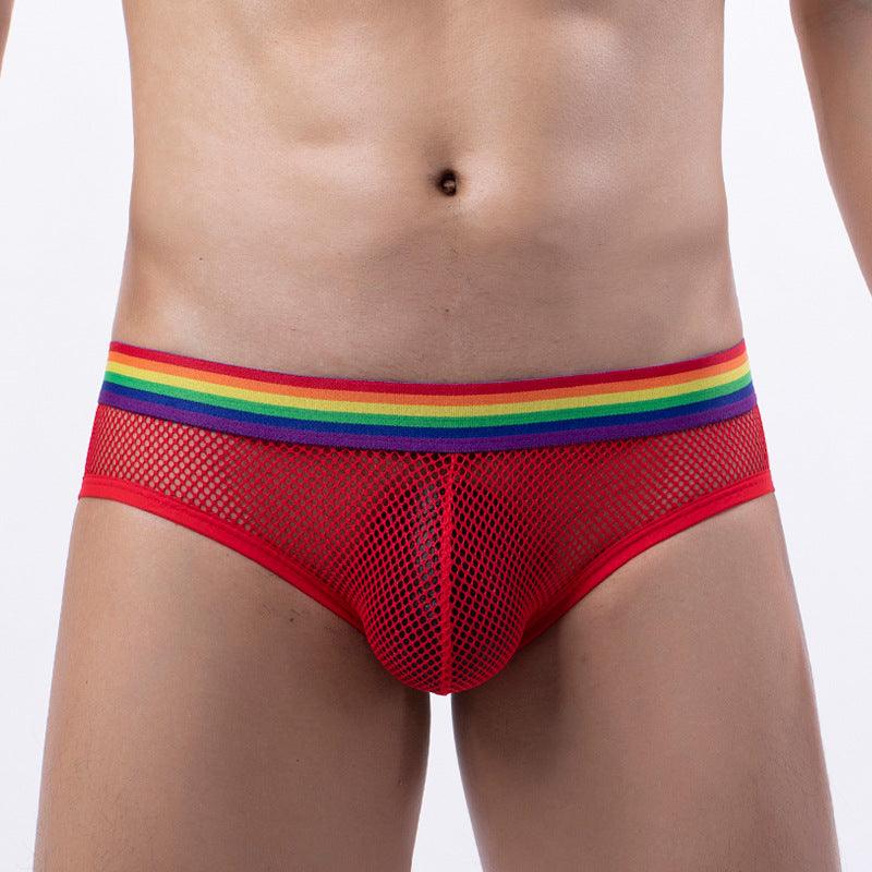 Men's Mesh Rainbow Belt Underwear - Bloomjay