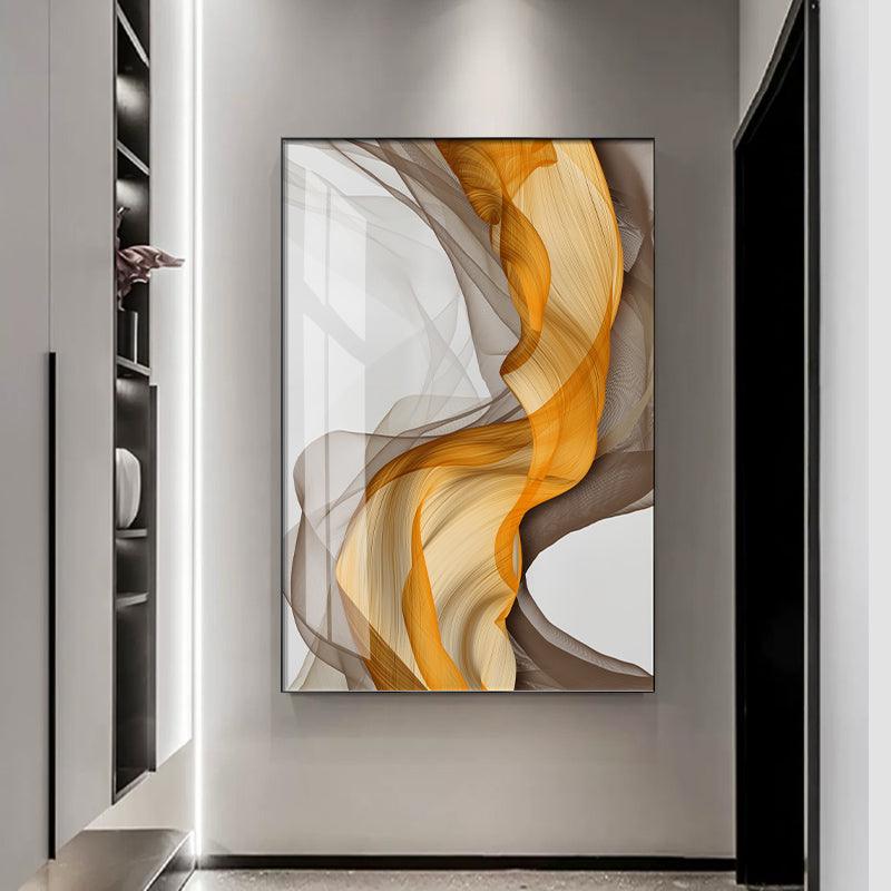 Abstract Yellow Grey Canvas Painting Home Decor - Bloomjay