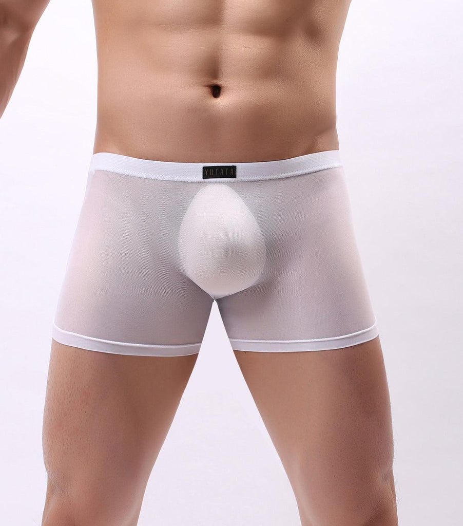 Men's Mesh Transparent One-piece Boxers Underwear - Bloomjay