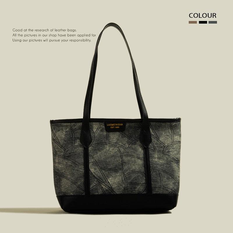 Large Capacity Rhombus Simple Tote Bag Women - Bloomjay