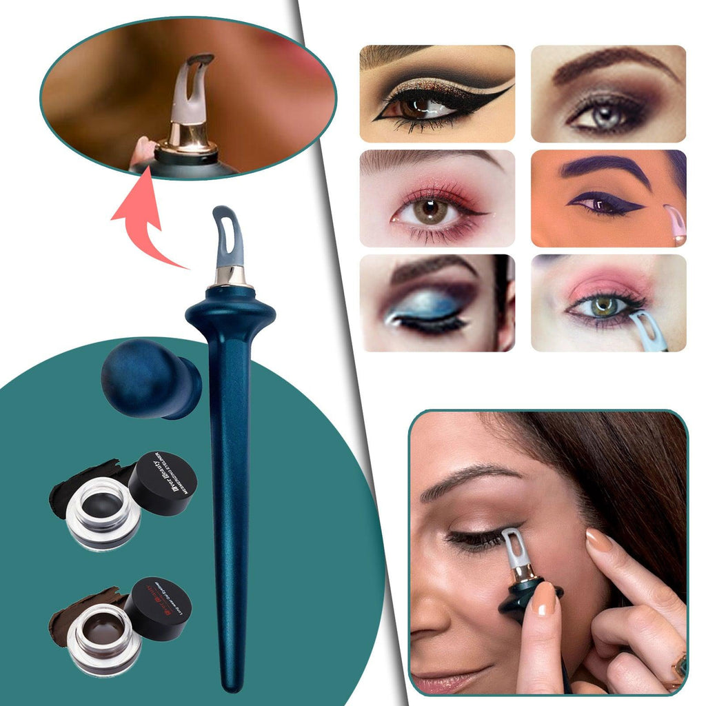 No-Skip Eyeliner Reusable Silicone Eyeliner Guide Tools Eyeliner Gel Pencil Set - Bloomjay
