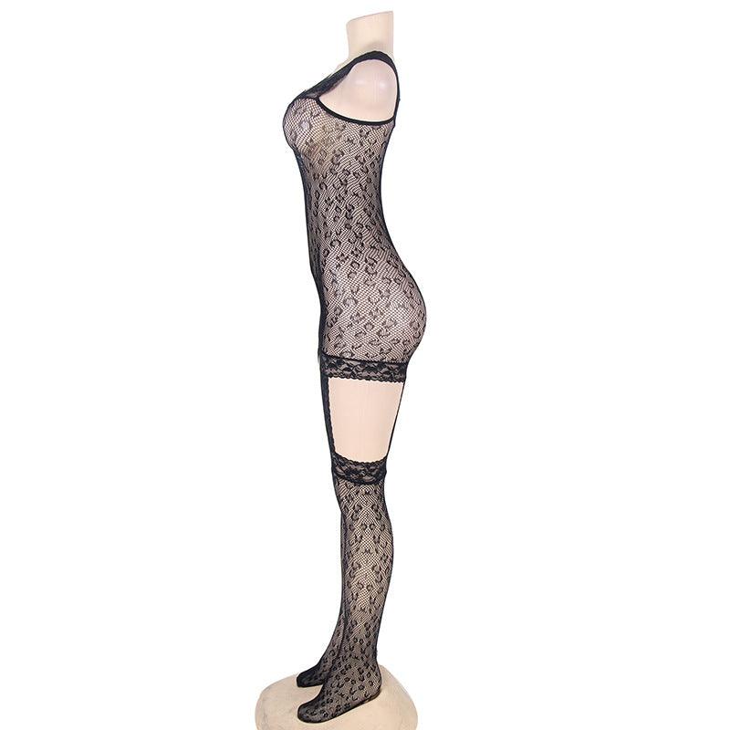 Underwear Mesh Jumpsuit Suspender Stockings - Bloomjay