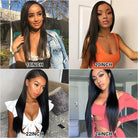 Women's Fashion Simple Human Hair Straight Wig - Bloomjay