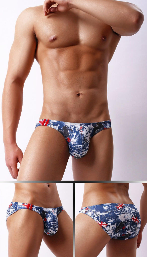 Low Waist Men's Underwear Head Print U Convex Mesh Breathable - Bloomjay