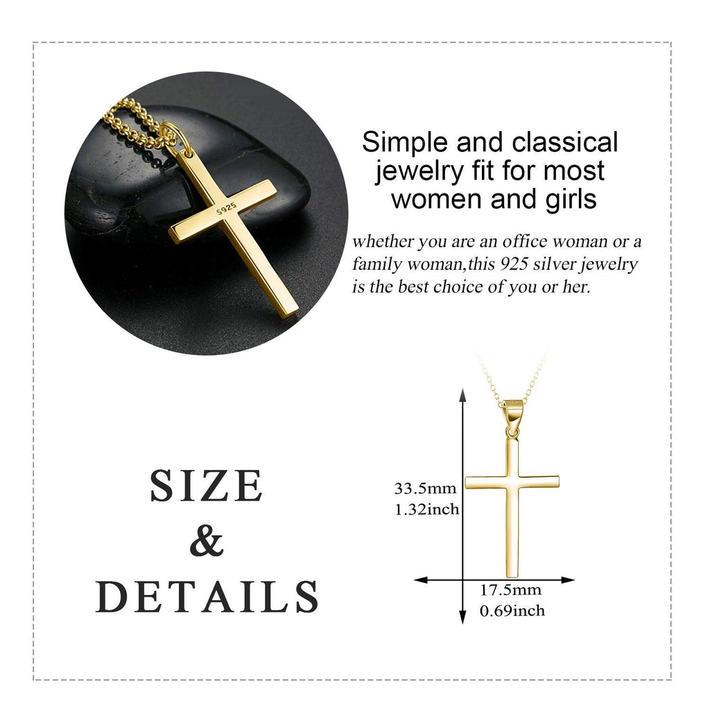 Celebrate faith and style with our Sterling Silver Cross Pendant Necklace, a meaningful and elegant jewelry gift suitable for both women and men. - Bloomjay