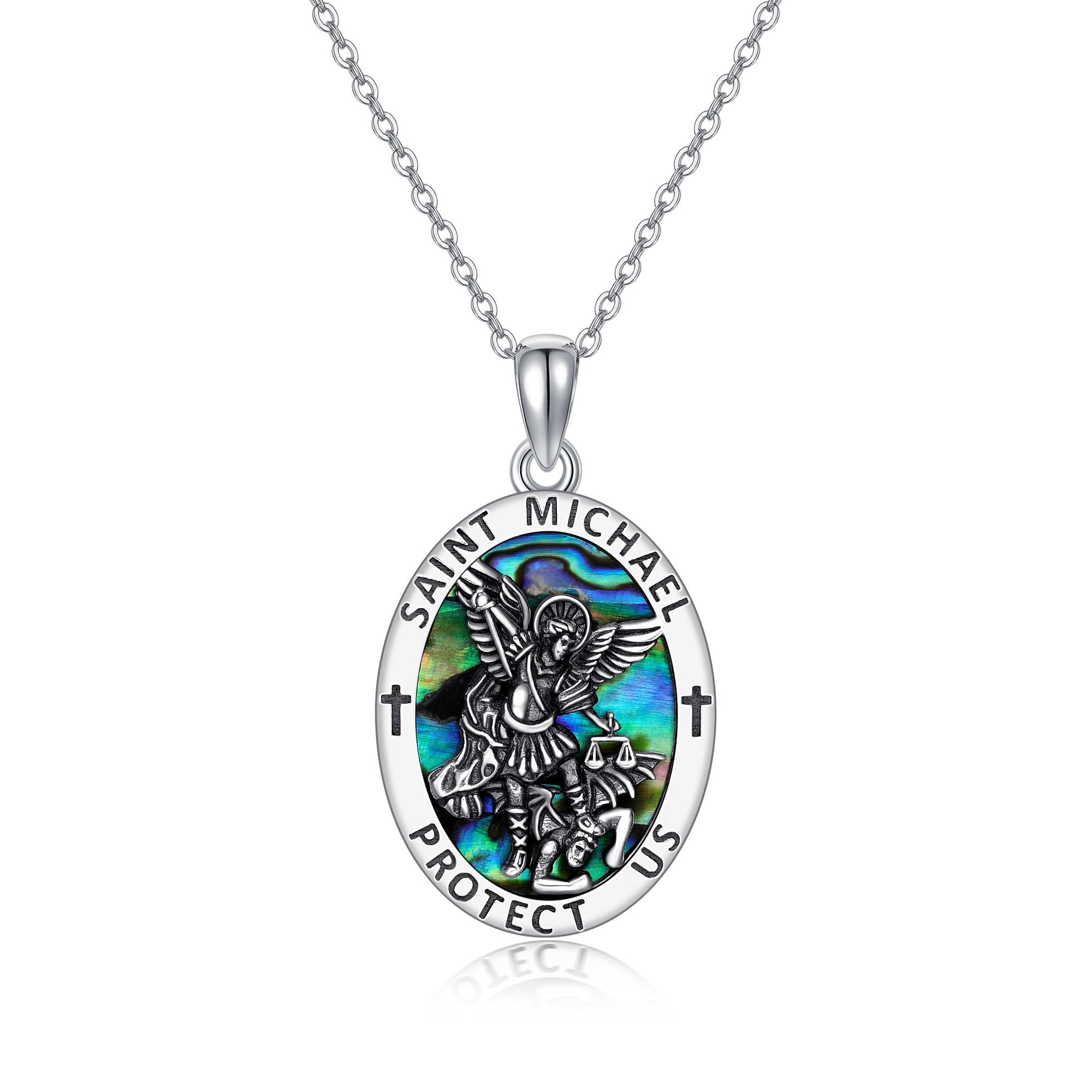 sterling silver jewelry saint michael coin medal pendant ion jewelry for men