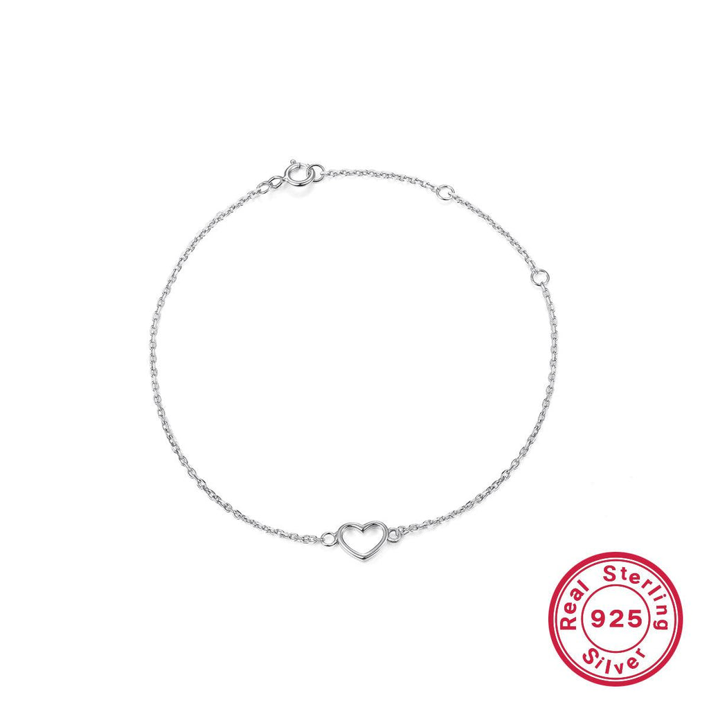 Adorn your wrist with sophistication using these heart-shaped bracelets crafted from sterling silver and plated in 18k gold or white gold. - Bloomjay