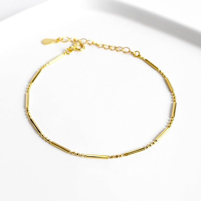 Elevate your look with our chic geometric bracelets. Crafted from sterling silver, plated in gold or silver, they exude modern elegance. - Bloomjay